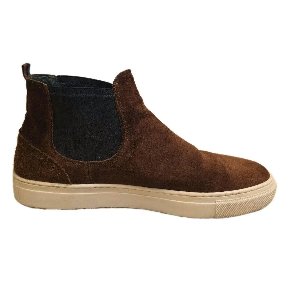 Ted Baker Mens 8.5 London Lykeen Brown Suede Casual Lifestyle Daily Chelsea Boot